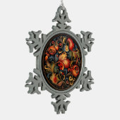 ローズペイモダンント2 / 6 スノーフレークピューターオーナメント (左)