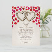 ローズペタルビーチ 30周年結婚記念日パーティー 招待状 (スタンド正面)