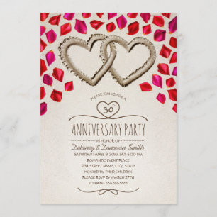 ローズペタルビーチ 30周年結婚記念日パーティー 招待状