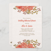 ローズボーダー招待状 招待状 (正面/裏面)