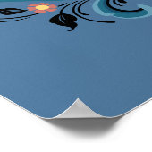 ローズマリング金ゴールドとブルゴーニュ ポスター (角)