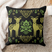 ローズマリンノルウェーフォークアート クッション (ブランケット)