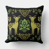 ローズマリンノルウェーフォークアート クッション (正面)