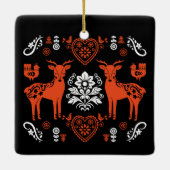 ローズマリンノルウェーフォークアート セラミックオーナメント (裏面)