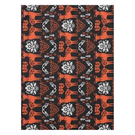 ローズマリンノルウェーフォークアート テーブルクロス (正面)