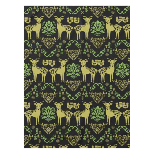 ローズマリンノルウェーフォークアート テーブルクロス (正面)