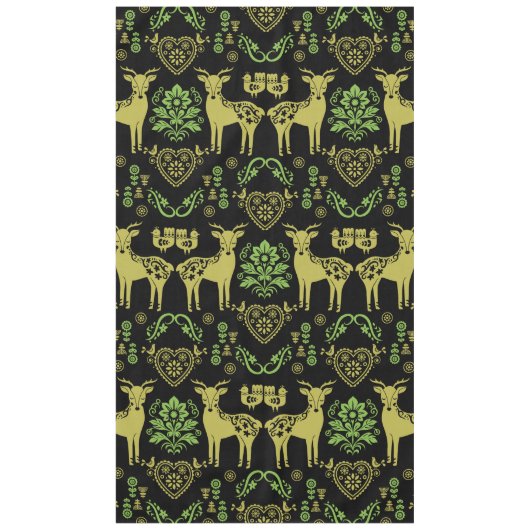 ローズマリンノルウェーフォークアート テーブルクロス (正面)