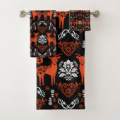 ローズマリンノルウェーフォークアート バスタオルセット (インサイチュ)