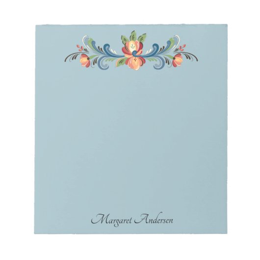 ローズマリンブルーとレッド ノートパッド (正面)