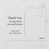 ローズマリーのご支援に感謝 ポストカード (裏面)