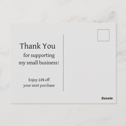 ローズマリーのご支援に感謝 ポストカード (裏面)