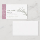 ローズマリーの花の植物のハーブは上がり、 名刺 (正面/裏面)