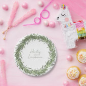 ローズマリーの花輪 オーダーメイドデザイン ペーパープレート (パーティー)