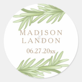 ローズマリーはハーブ結婚の名前を吐く ラウンドシール