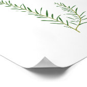 ローズマリーイラストレーション | ハーブズキッチンウォールアート ポスター (角)