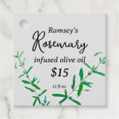 ローズマリーインフルドオリーブ油自家製コンディション フェイバータグ (正面)