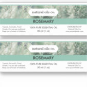 ローズマリーエッセンシャル油フレグランスボトルラベル シール (正面)