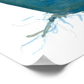 ローズマリーキッチンハーブプラント水の色絵画の値 ポスター (角)