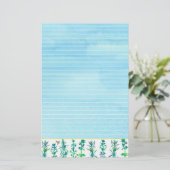 ローズマリータイムのハーブ蜜蜂ブルーライン 便箋 (スタンド正面)