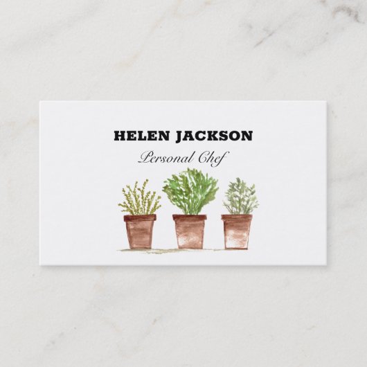 ローズマリーティムパセリーハーブ 名刺 (正面)