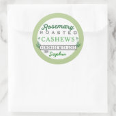 ローズマリーナッツのラベル ラウンドシール (バッグ)
