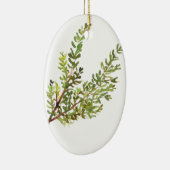 ローズマリーハーブウォーター色の緑のハーブ緑 セラミックオーナメント (右)