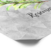 ローズマリーハーブウォーター色 ポスター (角)