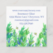 ローズマリーハーブハニービーウォーター色 スクエア名刺 (裏面)