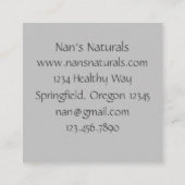 ローズマリーハーブプラントご購入ありがとうございます スクエア名刺 (裏面)