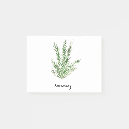 ローズマリーハーブヴィンテージキッチンガーデンの水色 ポストイット (正面)