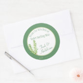 ローズマリーハーブ – 自家製ベーキングギフト食品ラベル ラウンドシール (封筒)