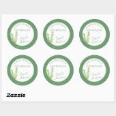 ローズマリーハーブ – 自家製ベーキングギフト食品ラベル ラウンドシール (シート)