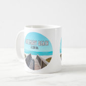 ローズマリービーチフロリダ湾沿岸ヴィンテージ コーヒーマグカップ (正面左)