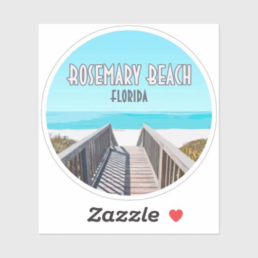 ローズマリービーチフロリダ湾沿岸ヴィンテージ シール (シート)