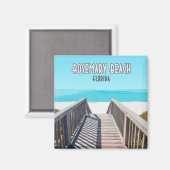 ローズマリービーチフロリダ湾沿岸ヴィンテージ マグネット (正面/裏面)