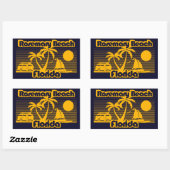 ローズマリービーチフロリダ 長方形シール (シート)