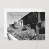 ローズマリービーチブラック&ホワイトポストカード ポストカード (正面/裏面)