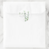 ローズマリーフラワーラウンドステッカー ラウンドシール (バッグ)