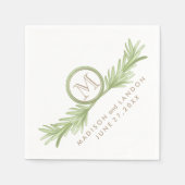 ローズマリー結婚のHerbal スタンダードカクテルナプキン (正面)