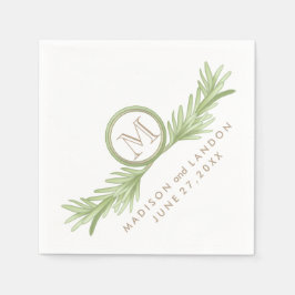 ローズマリー結婚のHerbal スタンダードカクテルナプキン