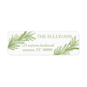 ローズマリー結婚のHerbal ラベル