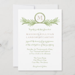ローズマリー結婚のHerbal 招待状