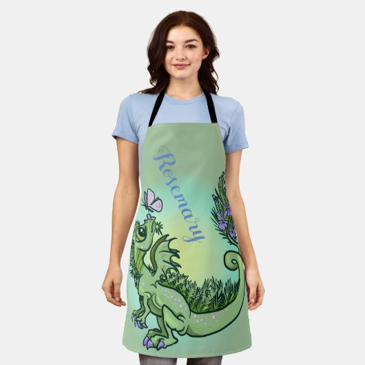 ローズマリー・フルタビー・ドラゴン エプロン (着用した状態)