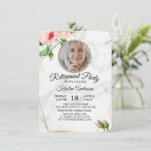 ローズマーブルラグジュアリーリタイアメントパーティの招待状 招待状 (スタンド正面)