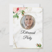 ローズマーブルラグジュアリーリタイアメントパーティの招待状 招待状 (裏面)