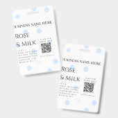ローズミルク手作り石鹸事業のQRコード詳細を追加 バッジ (正面＆裏面)