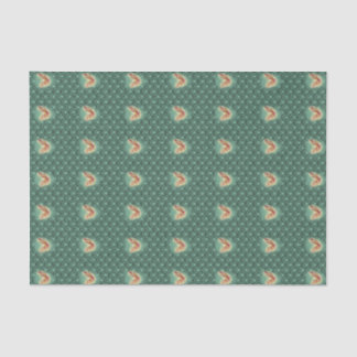 ローズメープルモスジオメトリックティール（緑がかった色）ティッシュペーパー 薄葉紙