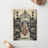 ローズヴェイル邸の庭園の呪い - ゴシック ノートカード (正面/裏面インサイチュ)