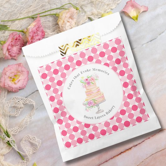 ローズ付きの華やかな水彩レイヤードケーキの専門店 フェイバーバッグ