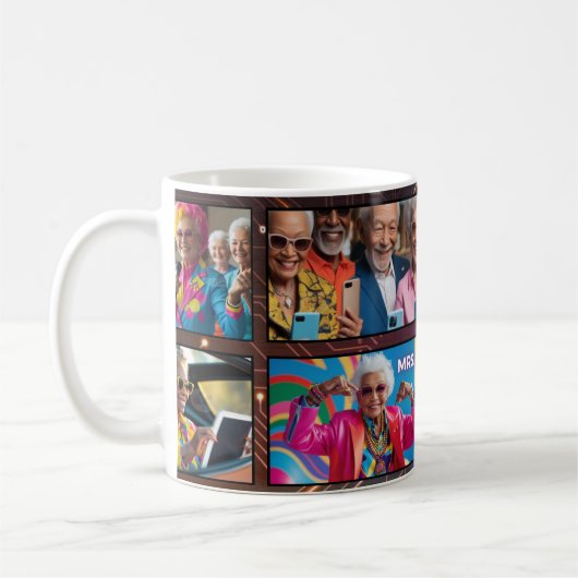 ローズ夫人と笑って生きる仲間たち コーヒーマグカップ (左)